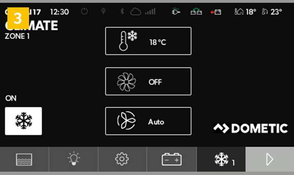 smart CI - Mehrzonen Klimaautomatik in den vollintegrierten Reisemobilen