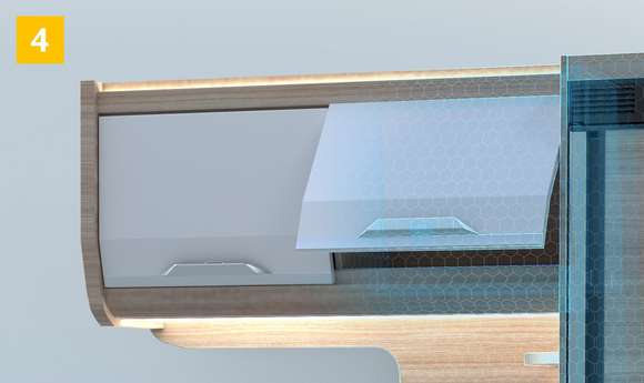 KNAUS Camper Van – Möbelbau Schränke mit Soft‐Close Klappen 